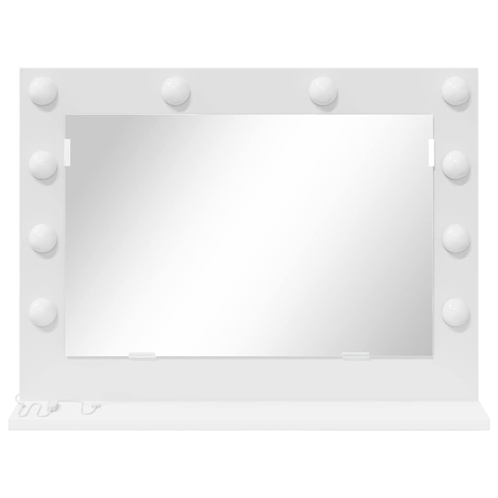 Vanity Mirror White 60 x 45 x 18 cm Engineered wood and glass
